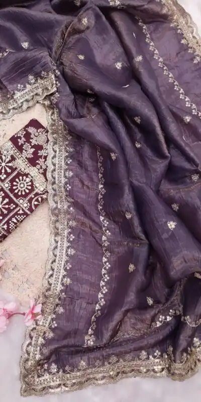 SSS 403 Purple Color Georgette Work Embroidery Work Saree Casual, Party Wear, Wedding, Events Etc.4-6 Working Days@ 2499/- only | Sarees, Bollywood Sarees, Creative Sarees, Designer Sarees, Embroidered Sarees, Ethnic Saree, Modern Digital sarees, Party Wear Sarees