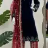 Special Navy Blue Color Viscos velvet Thread With Sequnce Salwar Suit