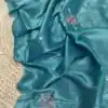 Special Sky Blue Color fabric having handwork With Work Saree