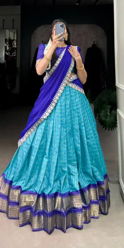 LNB 2010 Blue Color Zari Chex With Zari Weaving Work Lehenga Choli Wedding, Party, Festive, Events Etc. Delivery 4-6 Working Days Rs 2149 | Lehenga, Bollywood Lehenga, Creative Lehenga, Designer Lehenga, Embroidered Lehenga, Party Wear Lehenga