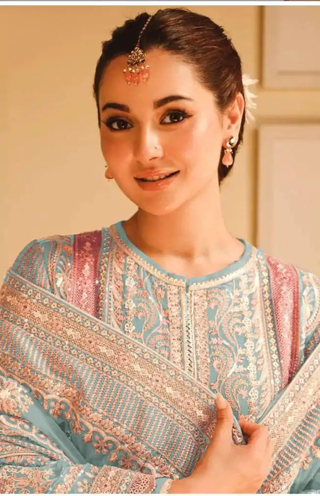 FC 1140 Sky Blue Color Fox Georgette With Embroidery Sequence With Moti Salwar Suit Casual, Wedding, Party, Festive, Events Etc.4-6 Working Days@ 2399/-only | Jump Suits, Salwar suit, Designer Suits, Casual Suits, Creative suits, Palazzo Suits, Party Wear Suits, Patiala Suits, Straight Suits