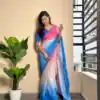 AC Satin Blue Color Soft Georgette Satin With Digital Print Embroidery Work Saree , Wedding, Festive, Events . Expected Delivery  4-6 Working Days @2299/- | Sarees, Bollywood Sarees, Creative Sarees, Designer Sarees, Embroidered Sarees, Ethnic Saree, Modern Digital sarees, Party Wear Sarees