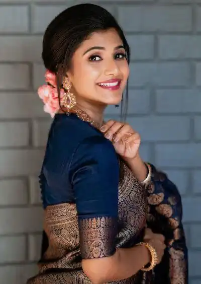 KP 5084 Navy Blue Color Soft Lichi Silk Jacquard Work On All Over Saree Casual, Wedding, Festive, Events . Expected Delivery  4-6 Working Days @1349/- only                                                                                                                                             | Sarees, Bollywood Sarees, Creative Sarees, Designer Sarees, Embroidered Sarees, Ethnic Saree, Modern Digital sarees, Party Wear Sarees