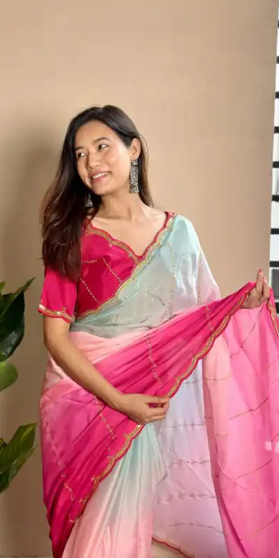 AC Satin Red Color Soft Georgette Satin With Digital Print Embroidery Work Saree , Wedding, Festive, Events . Expected Delivery  4-6 Working Days @2299/- | Sarees, Bollywood Sarees, Creative Sarees, Designer Sarees, Embroidered Sarees, Ethnic Saree, Modern Digital sarees, Party Wear Sarees