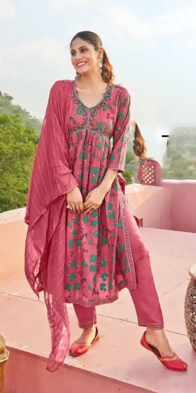  NILI Aliaa NX Gajari Color Rayon Alia Cut With Embroidery Work Kurti Casual, Wedding, Party, Festive, Events Etc. 4-6 Working Days @1699/- | Kurti, Bollywood Kurti, Creative Kurtis, Designer Kurti, Party Wear Kurti, Selfie Kurti