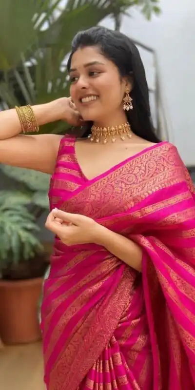 KP 5084 Pink Color Soft Lichi Silk Jacquard Work On All Over Saree Casual, Wedding, Festive, Events . Expected Delivery  4-6 Working Days @1399/- only                                                                                                                                             | Sarees, Bollywood Sarees, Creative Sarees, Designer Sarees, Embroidered Sarees, Ethnic Saree, Modern Digital sarees, Party Wear Sarees