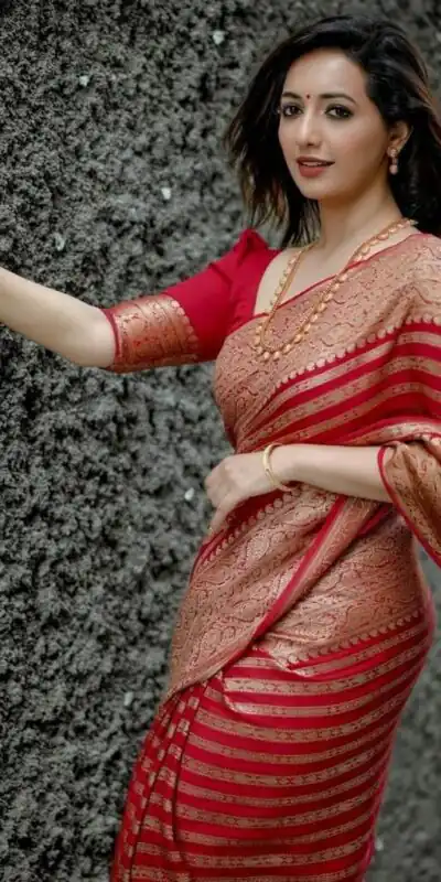 KP 5084 Red Color Soft Lichi Silk Jacquard Work On All Over Saree Casual, Wedding, Festive, Events . Expected Delivery  4-6 Working Days @1399/- only                                                                                                                                             | Sarees, Bollywood Sarees, Creative Sarees, Designer Sarees, Embroidered Sarees, Ethnic Saree, Modern Digital sarees, Party Wear Sarees