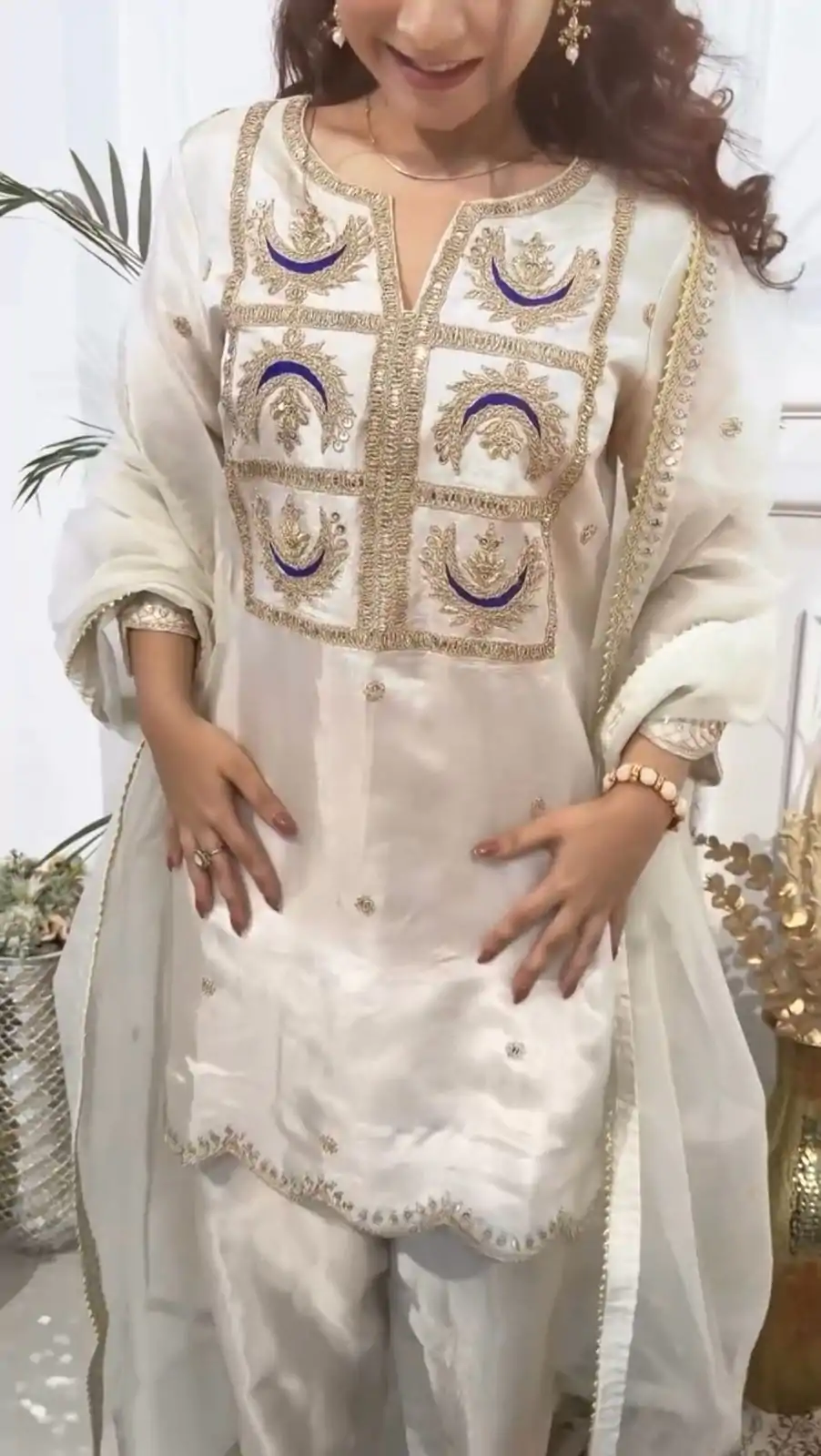 ZSR 3105 White VI Chitra Silk With Heavy Coding Embroidery Sequence Work Salwar Suit , Wedding, Party, Festive, Events Etc.4-6 Working Days@ 1899/-only | Jump Suits, Salwar suit, Designer Suits, Casual Suits, Creative suits, Palazzo Suits, Party Wear Suits, Patiala Suits, Straight Suits
