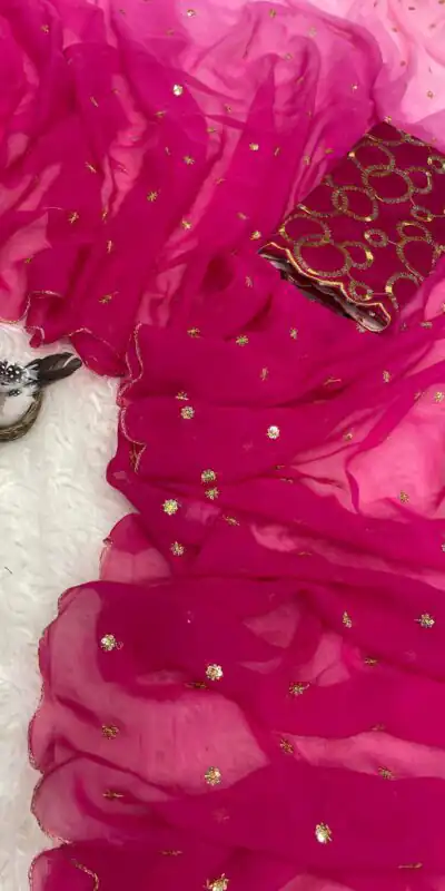 MS 470 Pink color Georgette With Sequence Worked Butti Saree Casual, Wedding, Festive, Events . Expected Delivery  4-6 Working Days @1699/- only                                                                                                                                                                                  | Sarees, Bollywood Sarees, Creative Sarees, Designer Sarees, Embroidered Sarees, Ethnic Saree, Modern Digital sarees, Party Wear Sarees