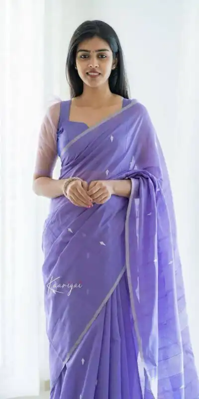 KP 5063 Purple Color Soft Lilan Cotton Rich Pallu & Jacquard Work Saree Casual, Wedding, Festive, Events . Expected Delivery  4-6 Working Days @1349/- only                                                                                                                                             | Sarees, Bollywood Sarees, Creative Sarees, Designer Sarees, Embroidered Sarees, Ethnic Saree, Modern Digital sarees, Party Wear Sarees