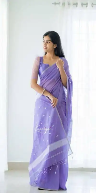 KP 5063 Purple Color Soft Lilan Cotton Rich Pallu & Jacquard Work Saree Casual, Wedding, Festive, Events . Expected Delivery  4-6 Working Days @1349/- only                                                                                                                                             | Sarees, Bollywood Sarees, Creative Sarees, Designer Sarees, Embroidered Sarees, Ethnic Saree, Modern Digital sarees, Party Wear Sarees