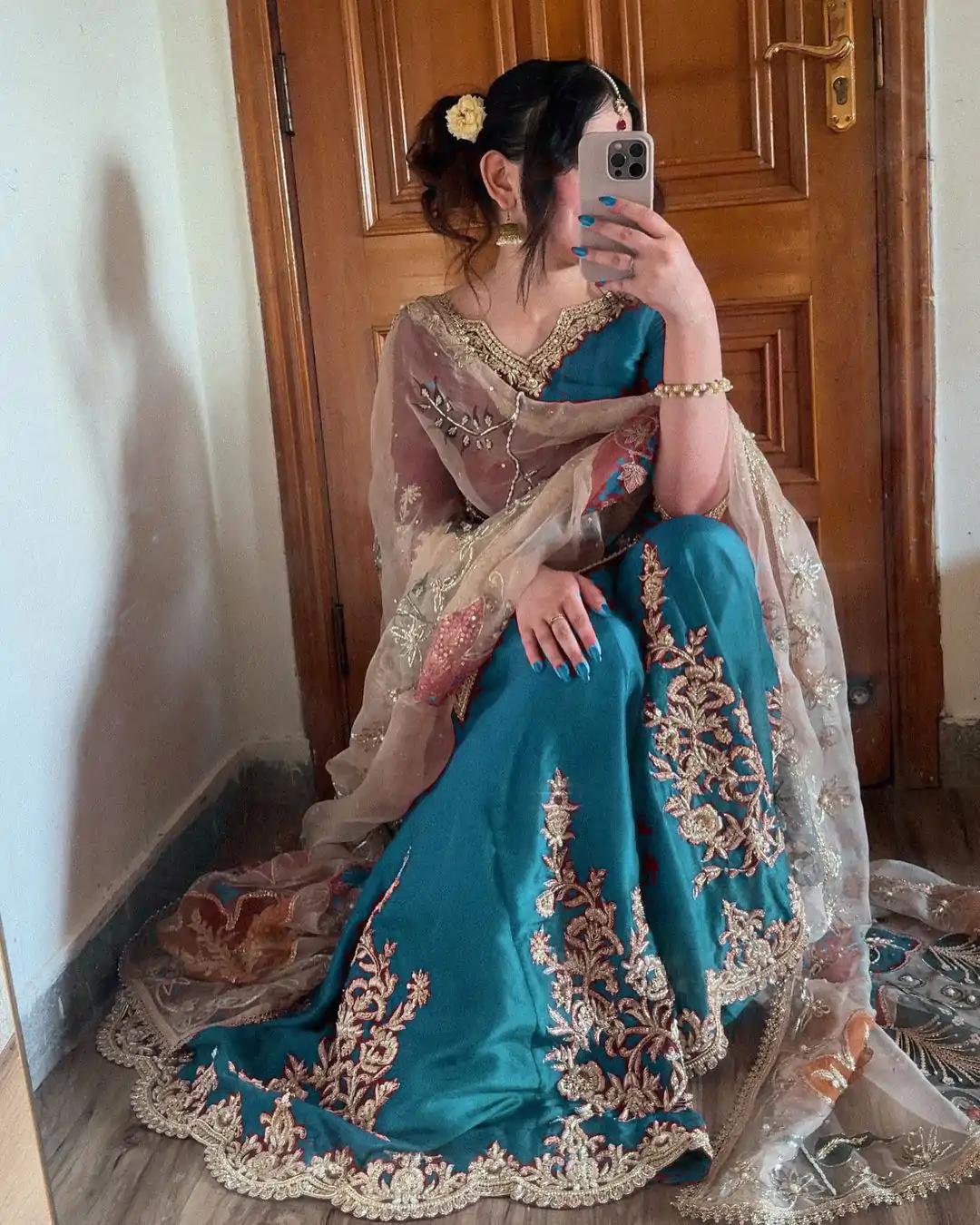 LG 1872 Sky Blue Color Chinnon Silk With Embroidery Work Sharara Suit Wedding, Party, Festive, Events Etc.  Expected Delivery 4-6 Working Days @2049/- | Jump Suits, Salwar suit, Designer Suits, Casual Suits, Creative suits, Palazzo Suits, Party Wear Suits, Patiala Suits, Straight Suits