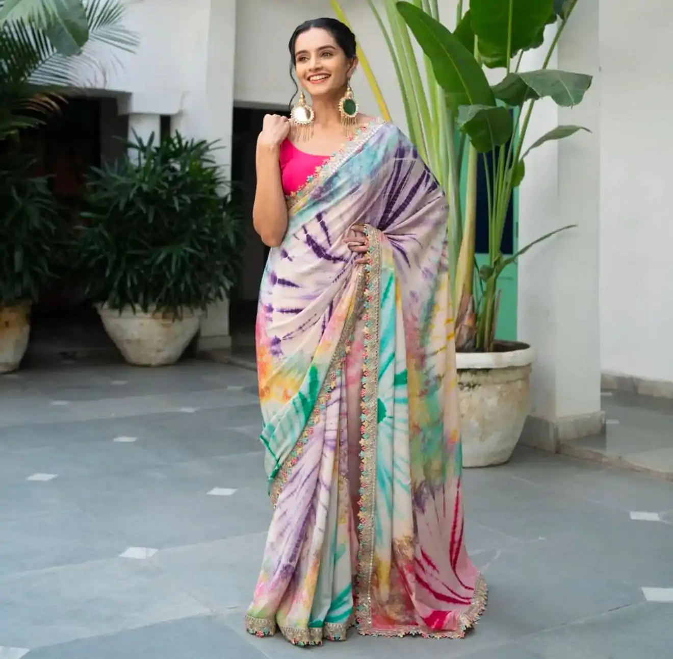 MS 459 Multi color Chinon fabric Embroidery Coding Sequins Lace Saree Casual, Wedding, Festive, Events . Expected Delivery  4-6 Working Days @1649/- only | Sarees, Bollywood Sarees, Creative Sarees, Designer Sarees, Embroidered Sarees, Ethnic Saree, Modern Digital sarees, Party Wear Sarees