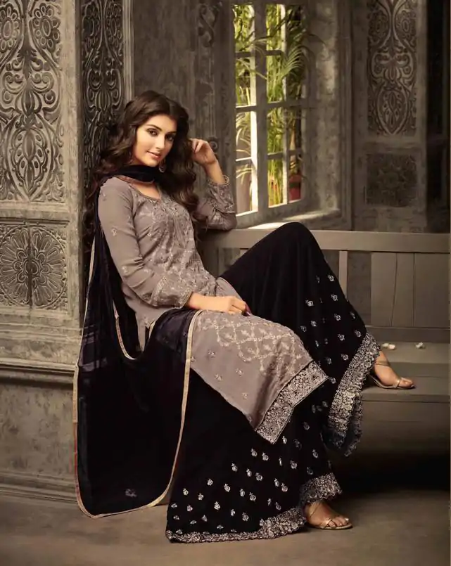 FC 47001 Brown Color Georgette With Embroidery work With Stone Suit Casual, Wedding, Party, Festive, Events Etc.4-6 Working Days@ 1849/-only | Jump Suits, Salwar suit, Designer Suits, Casual Suits, Creative suits, Palazzo Suits, Party Wear Suits, Patiala Suits, Straight Suits