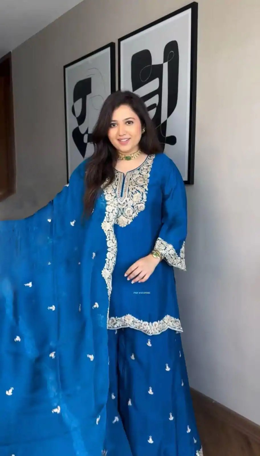 SRK 5231 Blue Color Pure Chinnon Silk With Embroidery Coding Dori-Sequence Salwar Suit , Wedding, Party, Festive, Events Etc.4-6 Working Days@ 2099/-only | Jump Suits, Salwar suit, Designer Suits, Casual Suits, Creative suits, Palazzo Suits, Party Wear Suits, Patiala Suits, Straight Suits