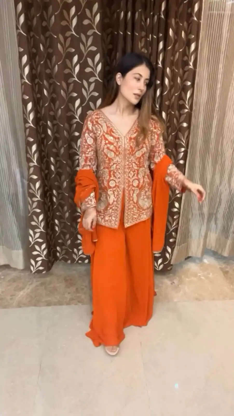 LG 1918 Orange Color Chinon With Embroidery Sequence Work Salwar Suit Casual, Wedding, Party, Festive, Events Etc.4-6 Working Days@ 2299/-only | Jump Suits, Salwar suit, Designer Suits, Casual Suits, Creative suits, Palazzo Suits, Party Wear Suits, Patiala Suits, Straight Suits