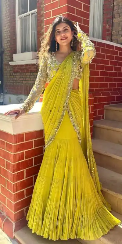 RTC 6485 Yellow Yellow Color Foix Georgette Sequence With Coin Lace Border Lehenga Saree Wedding, Party, Festive @2149/- Only | Lehenga, Bollywood Lehenga, Creative Lehenga, Designer Lehenga, Embroidered Lehenga, Party Wear Lehenga