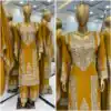 SRK 5237 Yellow Color Chinnon Silk With Embroidery Coding Dori-Sequence Work Salwar Suit , Wedding, Party, Festive, Events Etc.4-6 Working Days@ 2399/- | Jump Suits, Salwar suit, Designer Suits, Casual Suits, Creative suits, Palazzo Suits, Party Wear Suits, Patiala Suits, Straight Suits