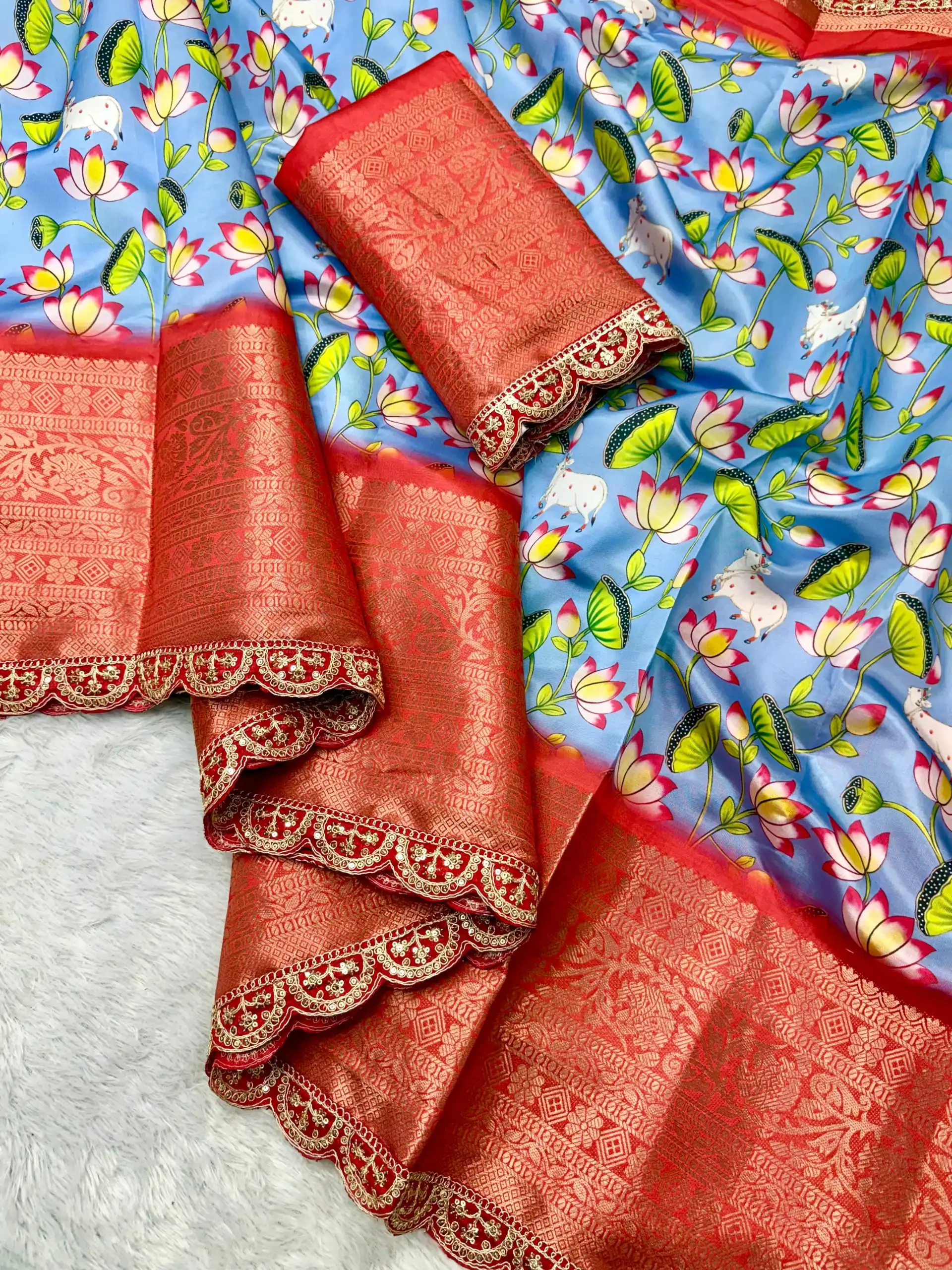 MS 466 Blue Color Dola Silk Saree With Zari Weaving Border Saree Casual, Wedding, Festive, Events . Expected Delivery  4-6 Working Days @1649/- only | Sarees, Bollywood Sarees, Creative Sarees, Designer Sarees, Embroidered Sarees, Ethnic Saree, Modern Digital sarees, Party Wear Sarees