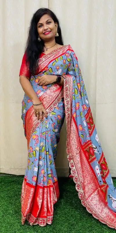 MS 466 Blue Color Dola Silk Saree With Zari Weaving Border Saree Casual, Wedding, Festive, Events . Expected Delivery  4-6 Working Days @1649/- only | Sarees, Bollywood Sarees, Creative Sarees, Designer Sarees, Embroidered Sarees, Ethnic Saree, Modern Digital sarees, Party Wear Sarees