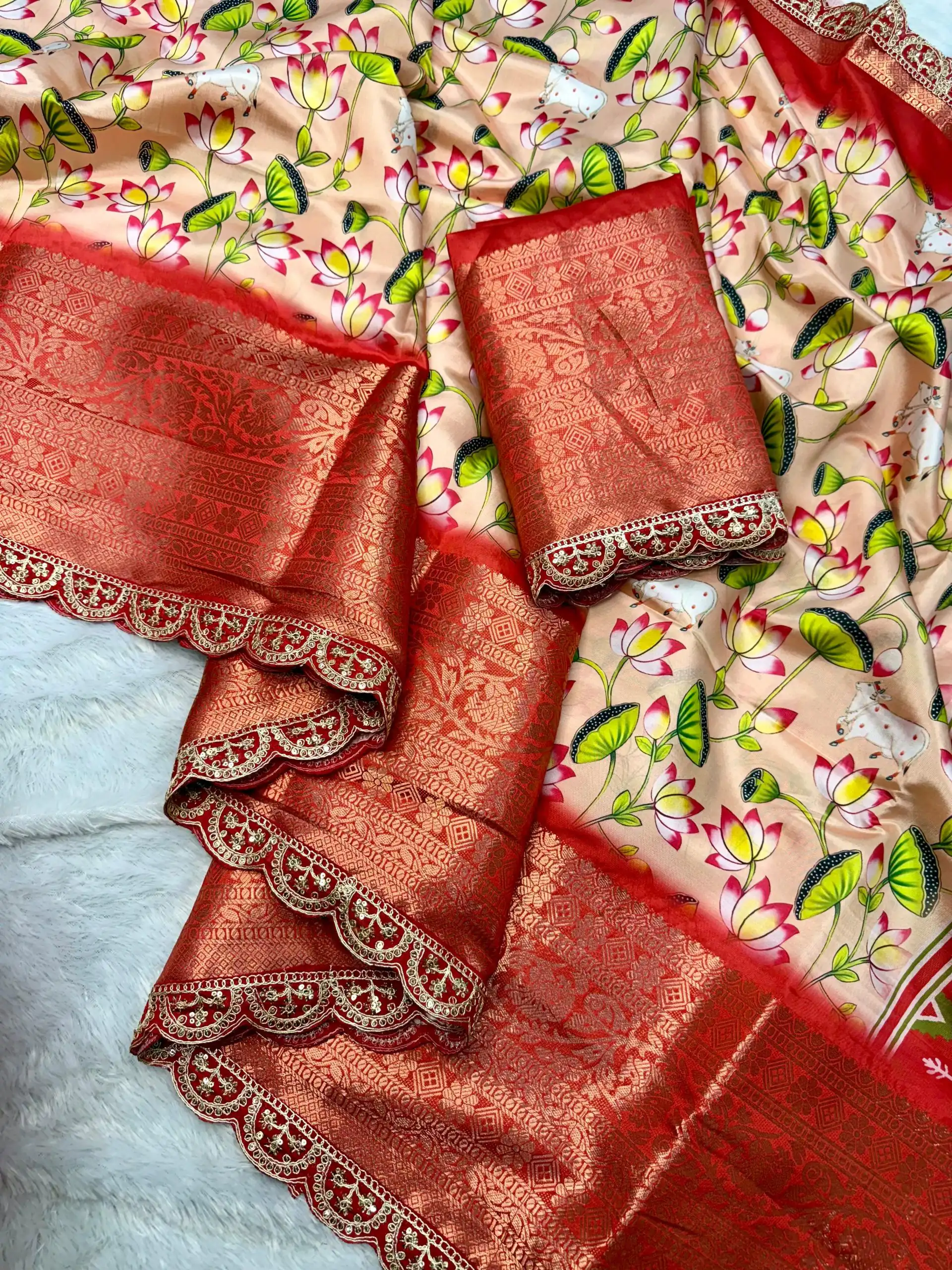 MS 466 Peach Color Dola Silk Saree With Zari Weaving Border Saree Casual, Wedding, Festive, Events . Expected Delivery  4-6 Working Days @1649/- only | Sarees, Bollywood Sarees, Creative Sarees, Designer Sarees, Embroidered Sarees, Ethnic Saree, Modern Digital sarees, Party Wear Sarees