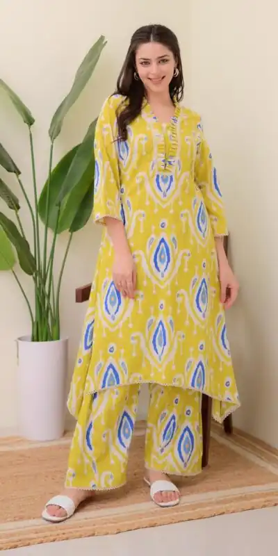 MF 752 Yellow Color Rayon Wood With Print Salwar Suit Casual, Wedding, Party, Festive, Events Etc.4-6 Working Days@ 1549/-only | Jump Suits, Salwar suit, Designer Suits, Casual Suits, Creative suits, Palazzo Suits, Party Wear Suits, Patiala Suits, Straight Suits