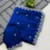 KT Arrival Blue Color Rangoli Chiffon Embroidery Cut Work Saree Casual, Wedding, Festive, Events . Expected Delivery  4-6 Working Days @1549/- only                                                                                                                                             | Sarees, Bollywood Sarees, Creative Sarees, Designer Sarees, Embroidered Sarees, Ethnic Saree, Modern Digital sarees, Party Wear Sarees