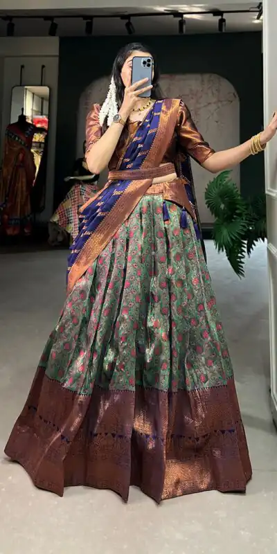 LNB 2000 Navy Blue Color Silk Jacquard Zari Weaving Work Lehenga Choli Wedding, Party, Festive, Events Etc. Delivery 4-6 Working Days Rs 1999 | Lehenga, Bollywood Lehenga, Creative Lehenga, Designer Lehenga, Embroidered Lehenga, Party Wear Lehenga