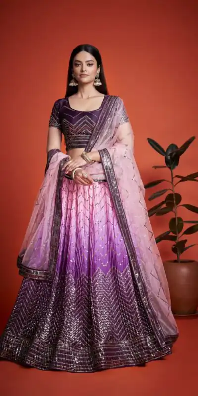 RC 266 Purple Color Chinon Embroidery and Sequins Lehenga Choli Wedding, Party, Festive, Events Etc. Delivery 4-6 Working Days Rs 2399 | Lehenga, Bollywood Lehenga, Creative Lehenga, Designer Lehenga, Embroidered Lehenga, Party Wear Lehenga
