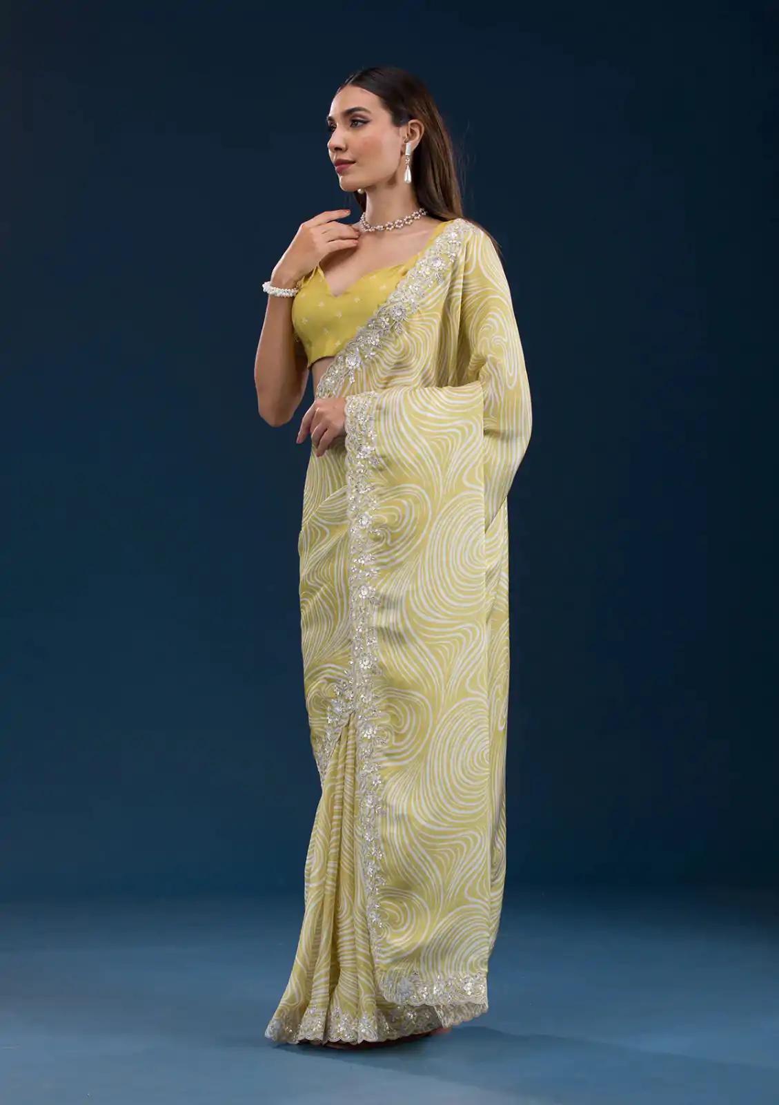 BT-403 Lemon Yellow Color Georgette Digital Prints Embroidery Codding Sequins Work Saree, Wedding, Festive, Events. Expected Delivery  4-6 Working Days @1899 | Sarees, Bollywood Sarees, Creative Sarees, Designer Sarees, Embroidered Sarees, Ethnic Saree, Modern Digital sarees, Party Wear Sarees