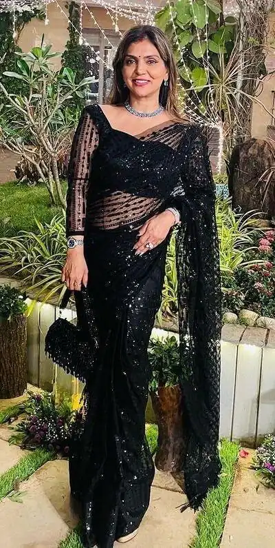 BT 352 Black Color Nylon Butterfly Net Sequence With Thread Work Saree Casual, Wedding, Festive, Events . Expected Delivery  4-6 Working Days @1699/- only                                                                                                                                             | Sarees, Bollywood Sarees, Creative Sarees, Designer Sarees, Embroidered Sarees, Ethnic Saree, Modern Digital sarees, Party Wear Sarees