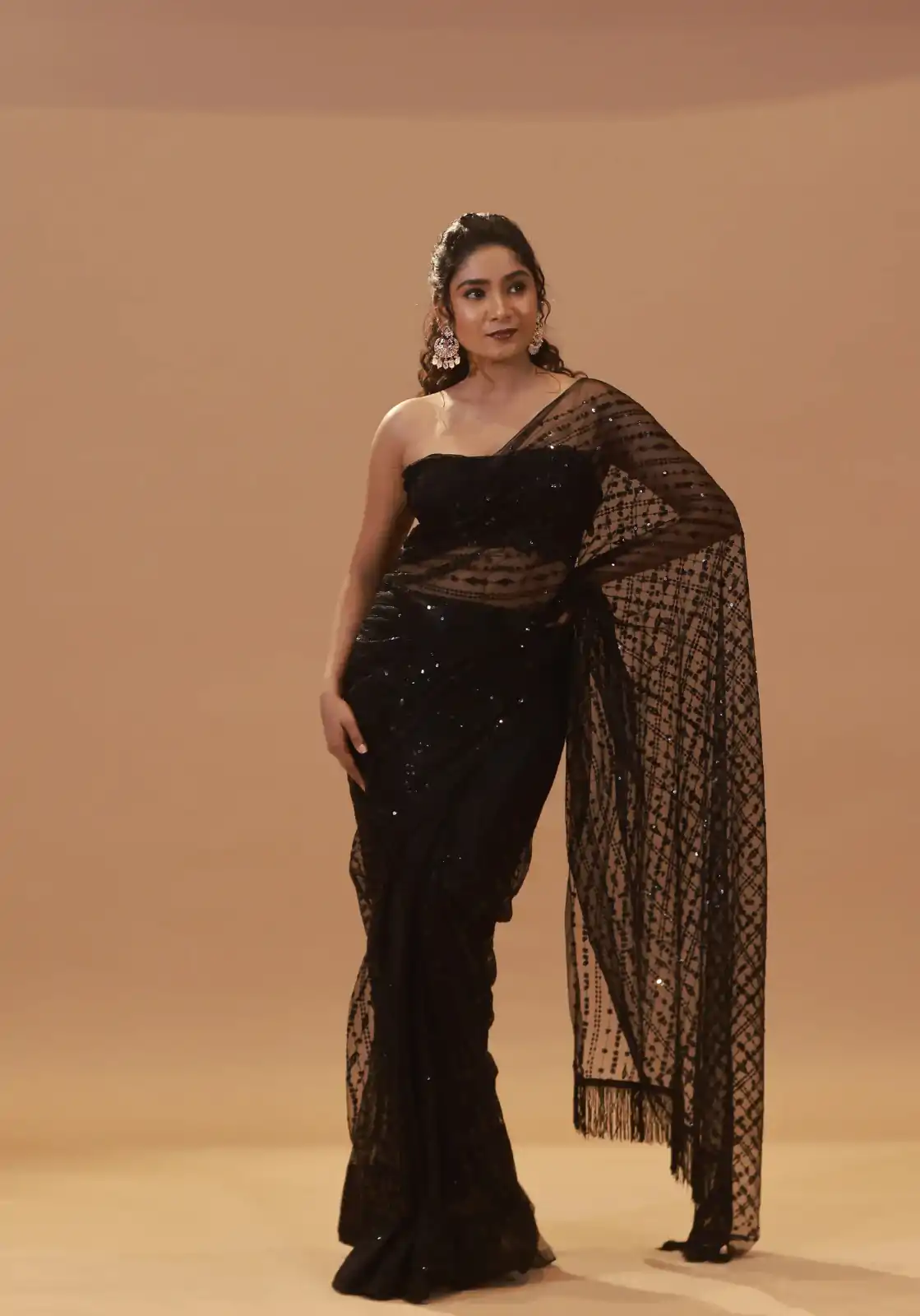 BT 352 Black Color Nylon Butterfly Net Sequence With Thread Work Saree Casual, Wedding, Festive, Events . Expected Delivery  4-6 Working Days @1699/- only                                                                                                                                             | Sarees, Bollywood Sarees, Creative Sarees, Designer Sarees, Embroidered Sarees, Ethnic Saree, Modern Digital sarees, Party Wear Sarees