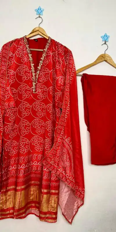 MF 751 Red Color Chinon Silk Wide Digital Print Coding Work Salwar Suit Casual, Wedding, Party, Festive, Events Etc.4-6 Working Days@ 1599/-only | Jump Suits, Salwar suit, Designer Suits, Casual Suits, Creative suits, Palazzo Suits, Party Wear Suits, Patiala Suits, Straight Suits