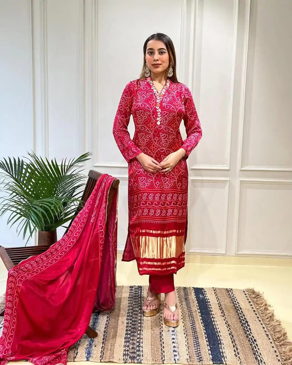 MF 751 Red Color Chinon Silk Wide Digital Print Coding Work Salwar Suit Casual, Wedding, Party, Festive, Events Etc.4-6 Working Days@ 1599/-only | Jump Suits, Salwar suit, Designer Suits, Casual Suits, Creative suits, Palazzo Suits, Party Wear Suits, Patiala Suits, Straight Suits