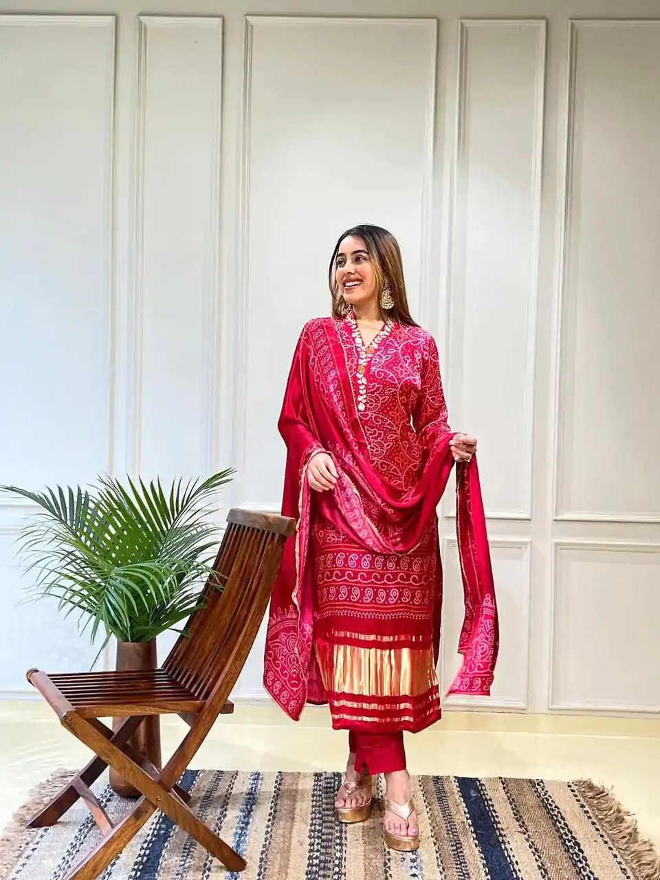 MF 751 Red Color Chinon Silk Wide Digital Print Coding Work Salwar Suit Casual, Wedding, Party, Festive, Events Etc.4-6 Working Days@ 1599/-only | Jump Suits, Salwar suit, Designer Suits, Casual Suits, Creative suits, Palazzo Suits, Party Wear Suits, Patiala Suits, Straight Suits