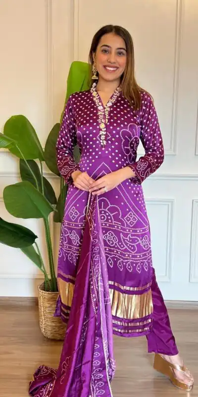 MF 751 Violet Color Chinon Silk Wide Digital Print Coding Work Salwar Suit Casual, Wedding, Party, Festive, Events Etc.4-6 Working Days@ 1599/-only | Jump Suits, Salwar suit, Designer Suits, Casual Suits, Creative suits, Palazzo Suits, Party Wear Suits, Patiala Suits, Straight Suits