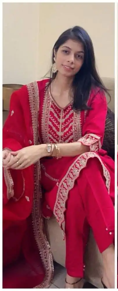  LG 1921 Red Chinnon Cording Sequences Embroidery Work Salwar Suit Casual, Wedding, Party, Festive, Events Etc.4-6 Working Days@ 2099/-only | Jump Suits, Salwar suit, Designer Suits, Casual Suits, Creative suits, Palazzo Suits, Party Wear Suits, Patiala Suits, Straight Suits