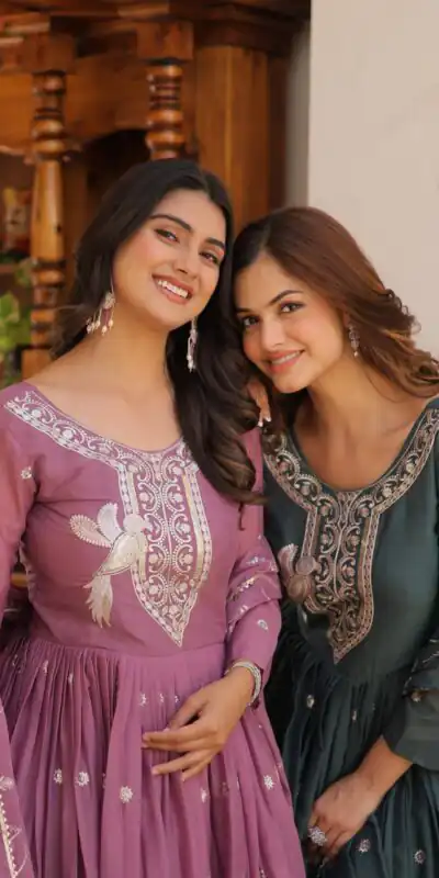 Ram 081 Light Purple Star Georgette Sequence Embroidery Work Anarkali Gown  Wedding Party, Festive, Events Etc.4-6 Working Days@2149/- only | Gowns, Bollywood Gowns, Creative Gowns, Designer Gowns, Embroidered Gowns, Party Wear Gowns, Straight Suits