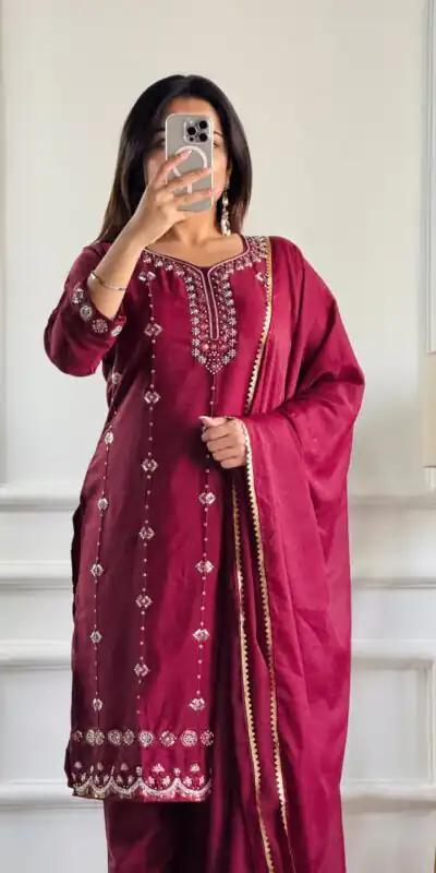 VLM 257 Red Color Glowing Red Color Star Georgette With Embroidery Moti Work Salwar Suit , Wedding, Party, Festive, Events Etc.4-6 Working Days@ 2099/-only | Jump Suits, Salwar suit, Designer Suits, Casual Suits, Creative suits, Palazzo Suits, Party Wear Suits, Patiala Suits, Straight Suits