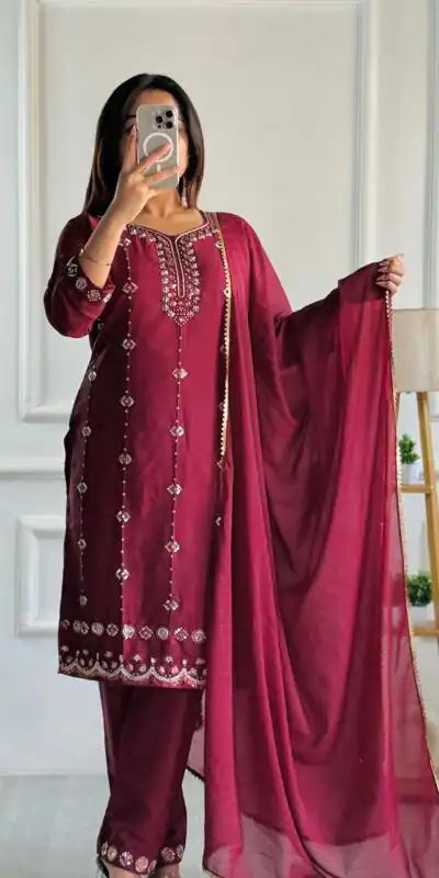 VLM 257 Red Color Glowing Red Color Star Georgette With Embroidery Moti Work Salwar Suit , Wedding, Party, Festive, Events Etc.4-6 Working Days@ 2099/-only | Jump Suits, Salwar suit, Designer Suits, Casual Suits, Creative suits, Palazzo Suits, Party Wear Suits, Patiala Suits, Straight Suits