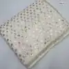 DF 3427 White Color Georgette Dual Sequins 3MM & 5MM Embroidery Sequins Work Saree , Wedding, Festive, Events . Expected Delivery  4-6 Working Days @1799/- | Sarees, Bollywood Sarees, Creative Sarees, Designer Sarees, Embroidered Sarees, Ethnic Saree, Modern Digital sarees, Party Wear Sarees