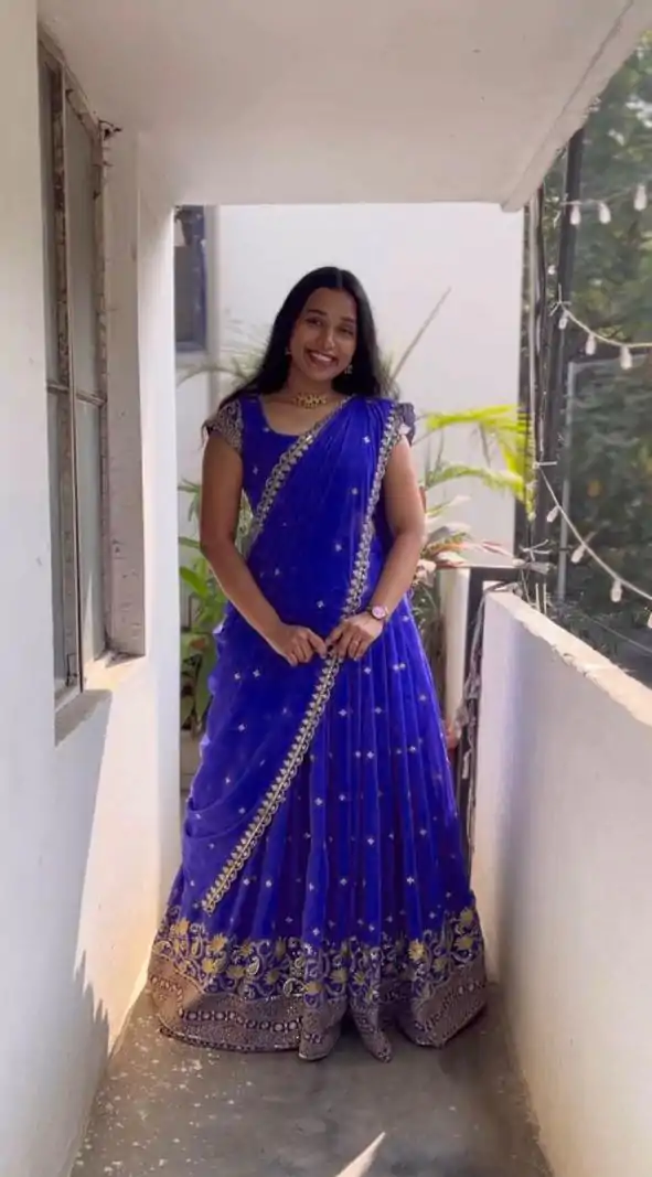 RC 269 Royal Blue Color Georgette Embroidery And Sequins Work Lehenga Choli Wedding, Party, Festive, Events Etc. Delivery 4-6 Working Days Rs 1999 | Lehenga, Bollywood Lehenga, Creative Lehenga, Designer Lehenga, Embroidered Lehenga, Party Wear Lehenga