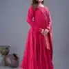 ZSR 3107 Pink Color Roman Silk With Embroidery Sequence Work Anarkali Gown Wedding Party, Festive, Events Etc.4-6 Working Days@1999/- only | Gowns, Bollywood Gowns, Creative Gowns, Designer Gowns, Embroidered Gowns, Party Wear Gowns, Straight Suits