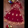 MF Red Color Georgette With embroidery Work Style Anarkali Gown Wedding Party, Festive, Events Etc.4-6 Working Days@1349/- only | Gowns, Bollywood Gowns, Creative Gowns, Designer Gowns, Embroidered Gowns, Party Wear Gowns, Straight Suits