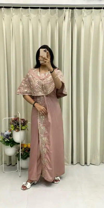 BE 327 Light Pink Color Crepe Silk Sequence Embroidery Foil Paper Work Salwar Suit Casual, Wedding, Party, Festive, Events Etc.4-6 Working Days@ 1899/-only | Jump Suits, Salwar suit, Designer Suits, Casual Suits, Creative suits, Palazzo Suits, Party Wear Suits, Patiala Suits, Straight Suits