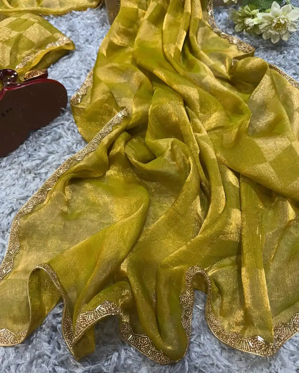 KF Arrival Yellow Color Fendi Chiffon Pattern Hand Work Lace Saree Casual, Wedding, Festive, Events . Expected Delivery  4-6 Working Days @1999/- only                                                                                                                                             | Sarees, Bollywood Sarees, Creative Sarees, Designer Sarees, Embroidered Sarees, Ethnic Saree, Modern Digital sarees, Party Wear Sarees