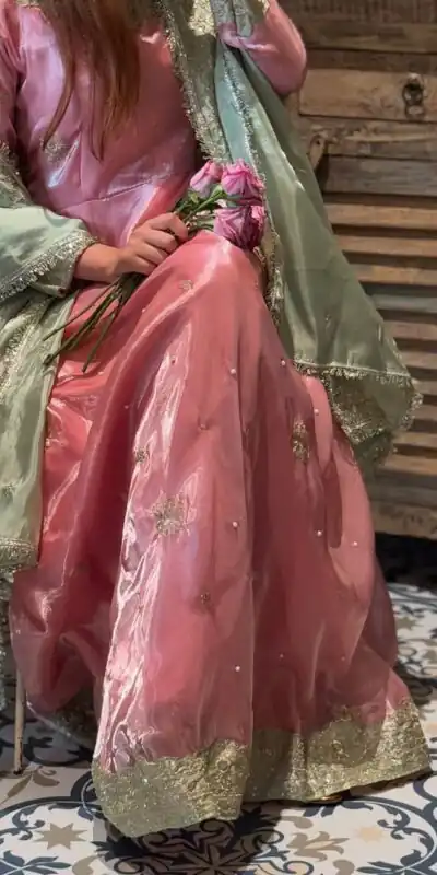 LG 1910 Peach Color Jimmy Choo Sequence Embroidery Rivet Moti Work Salwar Suit Casual, Wedding, Party, Festive, Events Etc.4-6 Working Days@ 2399/-only | Jump Suits, Salwar suit, Designer Suits, Casual Suits, Creative suits, Palazzo Suits, Party Wear Suits, Patiala Suits, Straight Suits