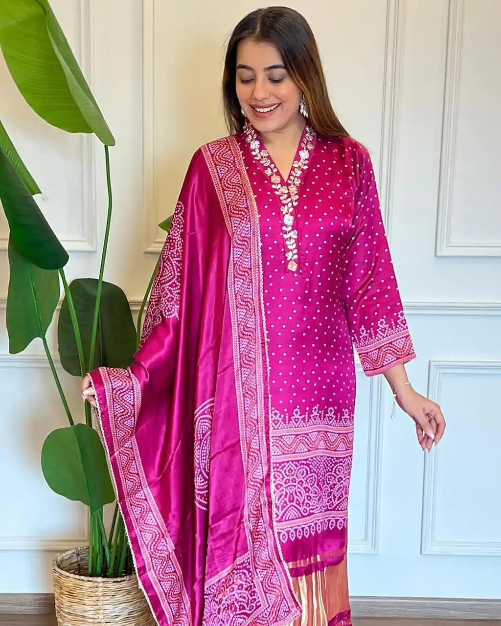 MF 751 Rani Color Chinon Silk Wide Digital Print Coding Work Salwar Suit Casual, Wedding, Party, Festive, Events Etc.4-6 Working Days@ 1599/-only | Jump Suits, Salwar suit, Designer Suits, Casual Suits, Creative suits, Palazzo Suits, Party Wear Suits, Patiala Suits, Straight Suits