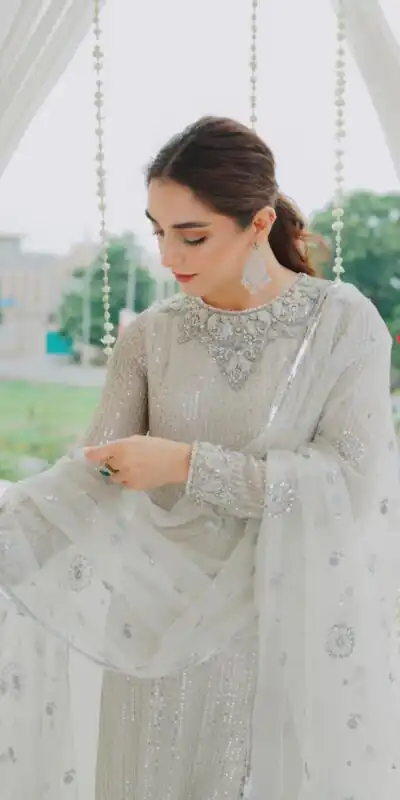 KF 1546 White Color Faux Georgette Embroidery Sequence Work Salwar Suit Casual, Wedding, Party, Festive, Events Etc.4-6 Working Days@ 1949/-only | Jump Suits, Salwar suit, Designer Suits, Casual Suits, Creative suits, Palazzo Suits, Party Wear Suits, Patiala Suits, Straight Suits