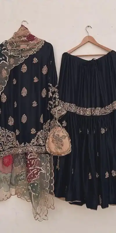  LG 1887 Black Color Chinnon Sequences Embroidery Work Salwar Suit Casual, Wedding, Party, Festive, Events Etc.4-6 Working Days@ 2399/-only | Jump Suits, Salwar suit, Designer Suits, Casual Suits, Creative suits, Palazzo Suits, Party Wear Suits, Patiala Suits, Straight Suits